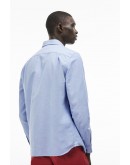 Lacoste men's shirt monochrome with pocket with logo Blue