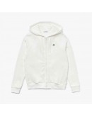 Lacoste women sweatshirt cardigan with embroidered logo Off-White